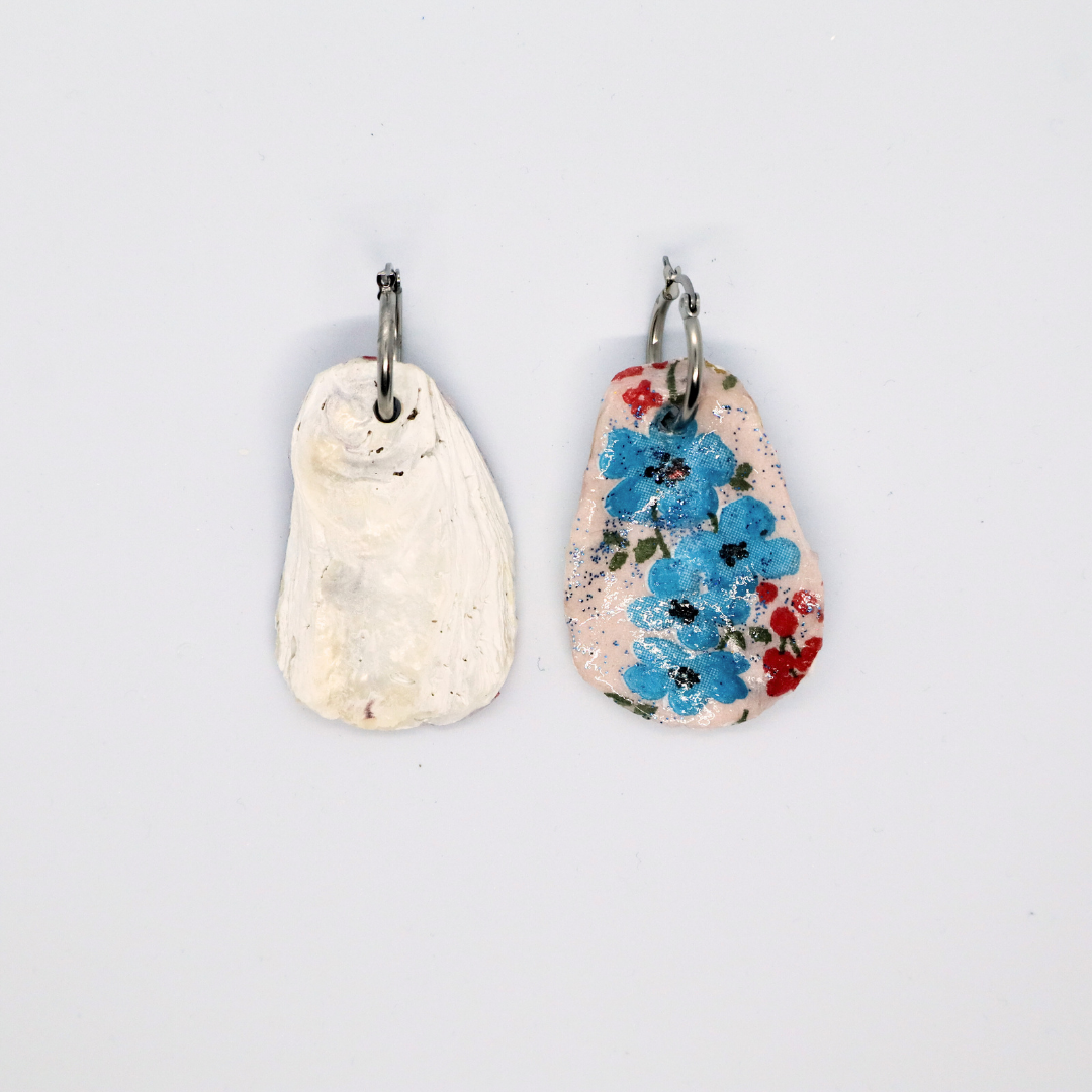 Oorbellen-oester-bloem-glitter-voor-en-achter