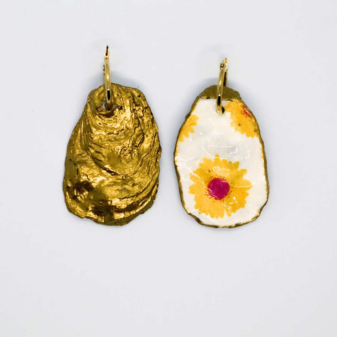 oorbellen-oester-gele-bloem-voor-en-achter