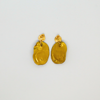 Oorbellen fimo klei Frida Khalo (golden)