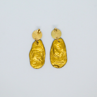 Oorbellen fimo klei Orange Fall Leaf