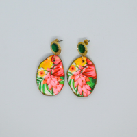 Oorbellen fimo klei Neon Flowers