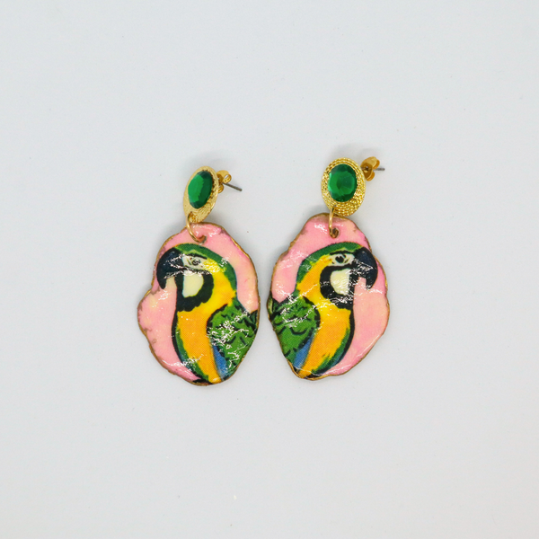 Oorbellen fimo klei Parrot